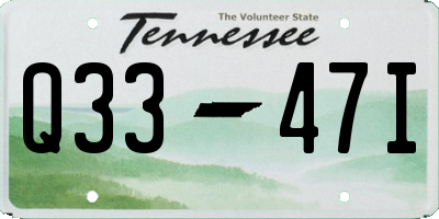 TN license plate Q3347I