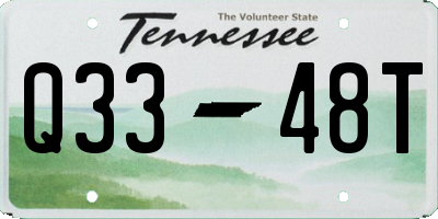 TN license plate Q3348T