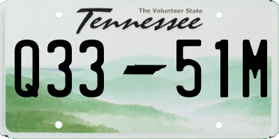 TN license plate Q3351M