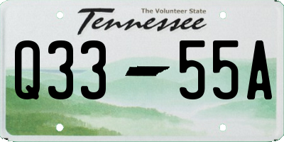 TN license plate Q3355A