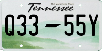 TN license plate Q3355Y