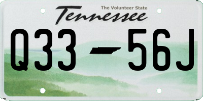 TN license plate Q3356J