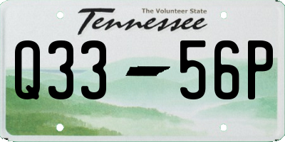 TN license plate Q3356P