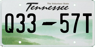 TN license plate Q3357T