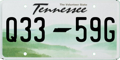 TN license plate Q3359G