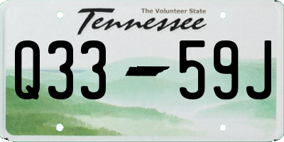 TN license plate Q3359J
