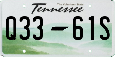 TN license plate Q3361S