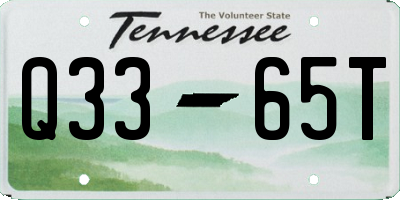TN license plate Q3365T