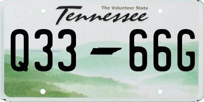 TN license plate Q3366G