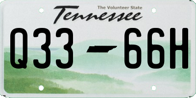 TN license plate Q3366H