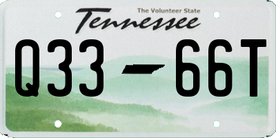 TN license plate Q3366T