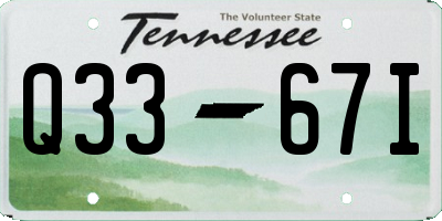 TN license plate Q3367I