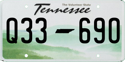 TN license plate Q3369O