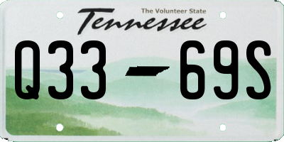 TN license plate Q3369S