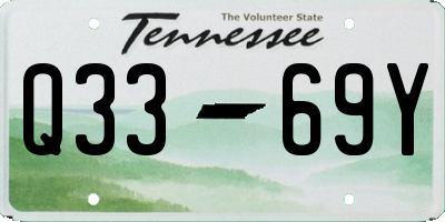 TN license plate Q3369Y