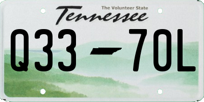 TN license plate Q3370L
