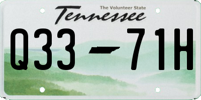 TN license plate Q3371H