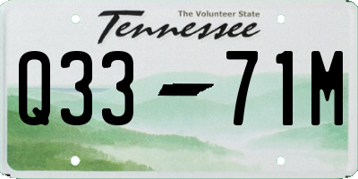 TN license plate Q3371M