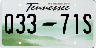 TN license plate Q3371S