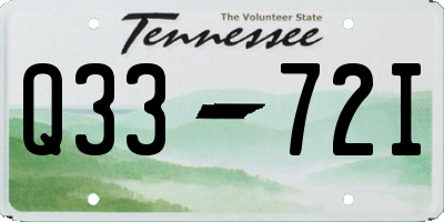TN license plate Q3372I