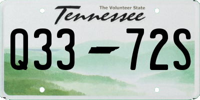 TN license plate Q3372S