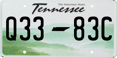 TN license plate Q3383C
