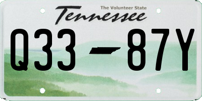 TN license plate Q3387Y