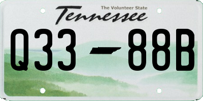 TN license plate Q3388B