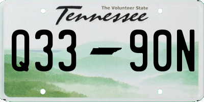 TN license plate Q3390N