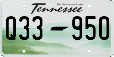 TN license plate Q3395O