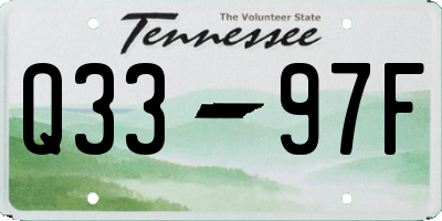 TN license plate Q3397F