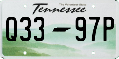 TN license plate Q3397P