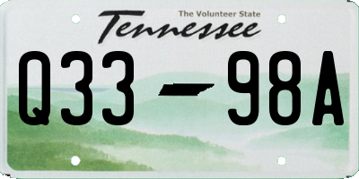TN license plate Q3398A