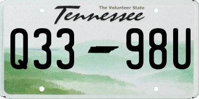 TN license plate Q3398U