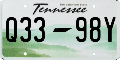 TN license plate Q3398Y