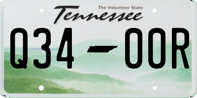 TN license plate Q3400R