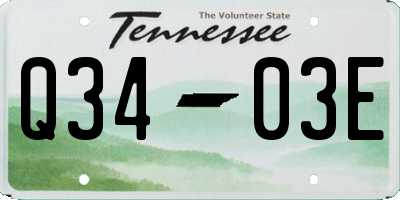 TN license plate Q3403E