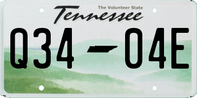 TN license plate Q3404E