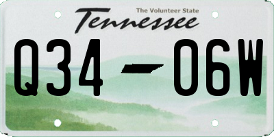 TN license plate Q3406W