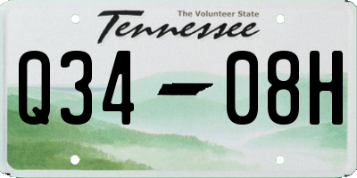 TN license plate Q3408H
