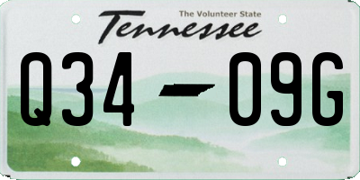 TN license plate Q3409G