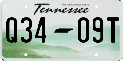 TN license plate Q3409T