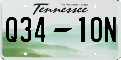 TN license plate Q3410N