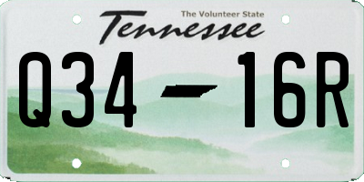 TN license plate Q3416R