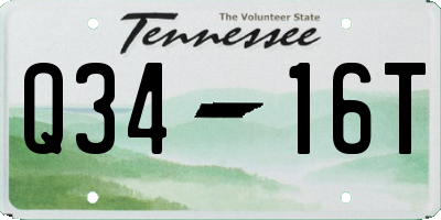 TN license plate Q3416T