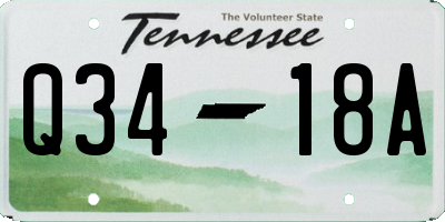 TN license plate Q3418A