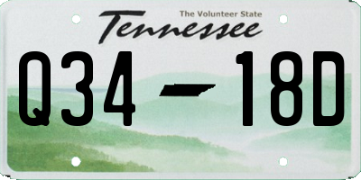 TN license plate Q3418D