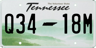 TN license plate Q3418M