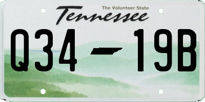 TN license plate Q3419B