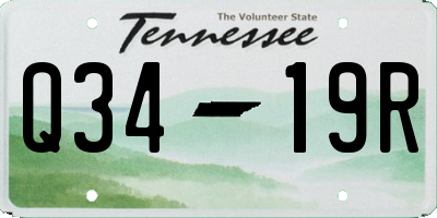 TN license plate Q3419R